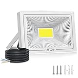 CLY 50W LED Strahler Außen 4300LM Superhell Scheinwerfer Flutlicht IP66 Wasserdicht LED Fluter 6500K Kaltweiß Außenstrahler Außenleuchte für Garage Garten Hinterhof