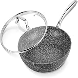 8-Zoll-Antihaft-Bratpfanne mit Deckel, graue Granitpfanne, gleichmäßiges Erhitzen, 8-Zoll-Omelettpfanne mit hitzebeständigem Griff (16 cm – 25 cm/Dunkelgrau)