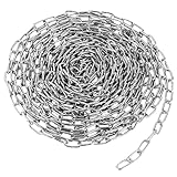 VIDETOL Stahlkette, 10 Meter 3mm Starke Metallkette, Silber Gliederkette für Hundekette, Lampenkette, Absperrketten