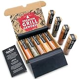 TIMBER TASTE® Grill Gewürze Geschenkset Männer - 5 erlesene BBQ Grillgewürze inkl. Rezepte - Grill Zubehör Valentinstagsgeschenke für Männer - Gewürze Set für Ihn - Geschenkset Valentinstag