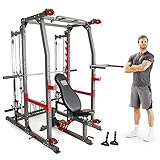 MARCY Smith-Maschine SM-4903: Rot, Stahl, Smith-Maschine, 600 Pfund, 54.5 kg, 218 cm x 185 cm x 216 cm