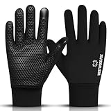 WESTWOOD FOX Kinder Handschuhe Winter Fahrradhandschuhe Kids Warme Touchscreen Ski Thermo Boys Fußball Activity Junior Teenager Beheiz Geschenk Junge Mädchen 4-12 Jahre Wasserdicht (Schwarz, S)