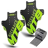 NICEDACK Schutzbleche Mountainbike, 2 Stück Mudguard Fit 20''- 29 Zoll MTB Schutzblech Vorne und Hinten Kompatibler Fahrrad Spritzschutz, Gelb Grün