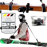 BerryKing EasySki Ski Tragegurt Skirucksack Skitasche Einstellbar Verstellbar Schultergurt Träger Klettverschluss Zubehör Skistöcke Wintersport Winterurlaub für Erwachsene & Kinder (1er Pack)