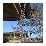 Regenkette Regenketten for Dachrinnen for Schwere Regen Villa Drainage Dekorative Regenwasserkette Aluminiumlegierung Ring Drainage Kette Farbe Aluminium Wasserkette for draußen Gartenkette (Size : I
