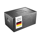 thermohauser EPP-Thermobox Universal Eco Line inklusive Deckel - 80 Liter Volumen - 68,5 x 48,5 x 36 cm - Basis-Modell für Bäcker & Konditor, Schwarz