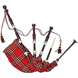 Festnight Schottischer Dudelsack Highland Bagpipe Sackpfeife Steward Tartan Rot
