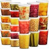 JoyServe Vorratsdosen mit Deckel Luftdicht – 48 Sets mit 54 Deckeln, 24 Vorratsdosen mit 946 ml und 24 mit 473 ml Inhalt, Frischhaltedosen mit Deckel, BPA-Frei, Spülmaschinen- und Mikrowellengeeignet
