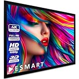 ESMART Economy EXF Rahmen-Leinwand [Größenauswahl] 240 x 135 cm (108') | Format 16:9 | Heimkino Beamer Projektionsleinwand Rahmen Leinwand LCD LED