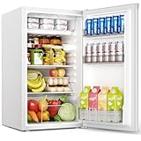 EUHOMY 91L Mini Kühlschrank mit Gefrierfach & Gemüsefach (82L+8L) | 38dB Ultra-Leiser Kühlschrank klein für Schlafzimmer/Büro | 7-Stufen Thermostat, Energieeffizien | 44.5x50x79cm Weiß