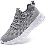 Damyuan Sportschuhe Damen Schuhe Sneaker Turnschuhe Laufschuhe Tennisschuhe lechit Fitnessschuhe Slip on Walkingschuhe grau 39