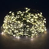 LOLAhome Weihnachtsgirlande mit 8 Funktionen, 480 warmweiße Mikro-LEDs, für den Innen- und Außenbereich, 24 m