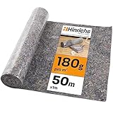 Hinrichs Malervlies 50m Rolle 180g/m² - Maler-Abdeckvlies mit Anti-Rutsch Beschichtung - Abdeckfliesse für Boden - Allzweckvlies als Schutz für Boden, Treppen & Möbel bei Renovierung & Umzug