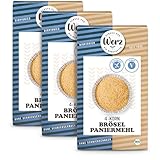 Werz Bio 4-Korn Paniermehl Vollkorn – 3er Pack (3 x 200 g) – Glutenfrei, eifrei, vegan & ohne Zusatzstoffe – Knusprige Brösel aus Reis, Mais, Hirse & Buchweizen – ideal zum Panieren, Backen & Kochen