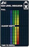 AGT Gasanzeige: Gasstand-Anzeiger für handelsübliche Gasflaschen, 22-stufige Skala (Gas Level Indicator, Gasflaschenanzeige, Füllstandsanzeiger Gasflasche Camping)