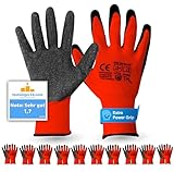 TK Gruppe Timo Klingler 10x Paar EN388 Arbeitshandschuhe Herren - Gr 8-9 (S-M) - Extra Power Grip - Handschuhe & Gartenhandschuhe - Work Gloves für Garten, Montage & Mechaniker