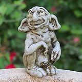 Dnoifne Wasserspeier-Skulptur, Gothic-Skulptur, Troll-Harzhandwerk, Wasserspeier-Harzhandwerk, Heimdekoration, Ornamente, Outdoor-Gartenornamente, 13,3 cm