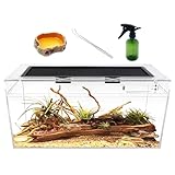 Reptile Growth Reptilien-PC-Terrarien-Set, Reptilienbecken 50 x 25x 20 cm, für Insekt, Fisch, Tarantel, Einsiedlerkrebs, Springspinne, Leguan, Schildkröte, Leopardgecko, Frosch, Bartagame