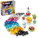 LEGO Classic Kreative Weltraumplaneten, baubares Sonnensystem-Modell für Kinder, Weltraum-Spielzeug mit Rakete, Raumschiff, Planeten und Alien, Geschenk für Kinder, Jungs und Mädchen ab 5 Jahren 11037