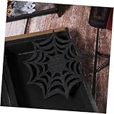 VICASKY 12 Stück Teiliges Halloween Filz-untersetzer Spinnennetz Design Saugfähige Filzuntersetzer für Getränke Hitzebeständig und Kratzfest für Bar und Zuhause Dekoration