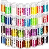 Kosmetik-Glitzerpuder-Set, 32 Farben, ideal für Kunst, Handwerk und Festival-Looks