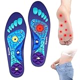 1 Paar Magnetische Akupressur Einlegesohlen für Männer und Frauen, Massage Schuheinlagen Akupunktur Schuheinlagen Orthopädische, Reflexologie Akupressur Einlagen für Fuß Müdigkeit Relief M (41-43)