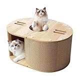 Katzenkratzbrett – Kratzbrett für Kätzchen, verschleißfeste Haustier-Kratzbett, Möbelschutz für kleine, mittelgroße Tiere – 57 x 39 x 27,5 cm