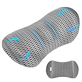 Gaethra Lendenkissen, Rückenkissen mit Abnehmbarem, Lordosekissen mit Atmungsaktives, Universell für Auto, Bürostuhl, Bett zur Schmerzlinderung im Unteren Rück, mit 4D-Mesh-Bezug, Waschbar