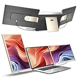 Laptop Screen Extender, 15.6” Portable Monitor, FHD 1080P Ultra-Slim Travel Monitor mit Lautsprechern, Triple Display Extension, Kompatibel mit 13-17.3“ Laptops