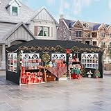 ACXIN Faltpavillon 3x6 Faltbar Partyzelt Gartenzelt, Pavillon Outdoor inkl. Tragetasche & Erdanker, Wasserdicht & UV-Schutz, Höhenverstellbar (Anthrazit, mit 6 Seitenwänden)