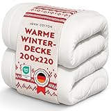 John Cotton New Way Bettdecke 200x220 - Innovativ & Atmungsaktive Winterdecke für Allergiker | Oeko-Test Zertifiziert Bettdecken | Weiche Microfaser Schlafdecke | Winterdecke 200 x 220 cm