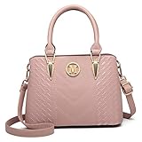 Miss Lulu Handtaschen Damen Mittelgroß Henkeltasche Umhängetaschen mit abnehmbarem Schulterriemen