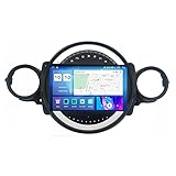 Android 14 Autoradio Stereo 9 Zoll HD Digital Multi-Touchscreen Für BMW MINI 2007-2010 Mit Navigation Bluetooth-Unterstützung Radio Lenkradsteuerung Mit,8 Core 4G+WiFi 8G+128G