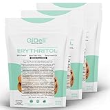 GiDeli Erythrit 3kg kalorienfreier Kristallzucker lebensmittel Ersatz als Vegane & zahnfreundliche Zucker Alternative