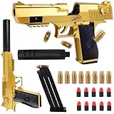 Spielzeug Pistole Kinder, Schaumstoff-Blaster Toy Gun, Spielzeugpistole mit 10 Soft Kugeln, Soft Bullet Gun für Schieß Spiele, Geschenke für Jungen Mädchen Teenager