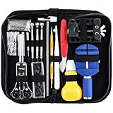 Uhrenreparatur-Set Uhrenbatterie-Ersatzwerkzeug-Set, professioneller Uhrengehäuse-Öffner, Federsteg-Werkzeuge, Uhrenarmband, Verbindungsstift, Zurückentferner, Werkzeug-Set mit Tragetasche,