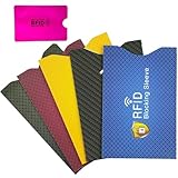 Geprüfte RFID Blocking NFC Schutzhüllen (6 Stück) für Kreditkarten EC-Karten Bankkarten Reisepass Ausweise | Kartenhüllen NFC-Blocker für Kreditkarte und EC Karte Schutz-Hülle Kreditkartenhülle