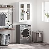 WKIEQACO Schränke und Aufbewahrung, Buffets und Sideboards, Wandschrank, Hochglanz, Weiß, 69,5 x 34 x 90 cm