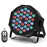 DELIBANG 72W led par Scheinwerfer Strahler RGB DMX Bühnenlicht DJ licht mit Fernbedienung 7 Lichteffekt über Meister-Sklave/Sound/Auto Partylicht für disco Bar Band Konzert Hochzeit Weihnachten