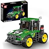 Mould King Traktor Bausatz, Landmaschinen Modell zum Bauen für Kinder/Erwachsene, Landwirtschafts-Spielzeug STEM Baufahrzeug (466+ Teile)