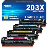 Palmtree 203X 203A Toner Kompatibel für HP 203X 203A CF540X für HP M281fdw Toner für Color Laserjet Pro M281fdw M254dw M254nw M281fdn M280nw M281cdw M254dn Schwarz Cyan Gelb Magenta 4-Pack