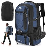 Auniq Wanderrucksack 75L, Herren Damen Wasserdichter Trekkingrucksack Reiserucksack Outdoor Wandern Rucksack Mit Regenabdeckung, Backpacker Rucksack Für Wandern, Bergsteigen, Camping, Reisen Sport