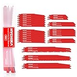 HYCHIKA Säbelsägeblätter Set, 32PCS Sägeblätter Säbelsäge Holz, zum Schneiden von Metall und Holz mit Organizer Koffer