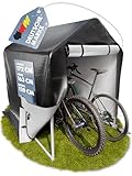 GARLINGO Fahrradgarage | 172 x 163 x 120 cm | Einfacher Aufbau ohne Schrauben | Zeltgarage Gerätehaus Gartenhütte Fahrradschuppen Foliengerätehaus