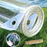 Transparente, robuste, wasserdichte Plane, transparenter PVC-Vorhang für Gartenpavillon, reißfest, winddicht, 420 g/m², für den Außenbereich, 2 m x 3 m