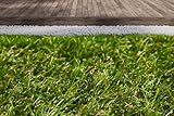 andiamo Kunstrasen Samos - Rasenteppich Outdoor - Outdoorteppich wetterfest für Balkon oder Terasse - Kunstrasenteppich Balkon Bodenbelag - Grün 133 x 300 cm