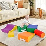 Merax Softbausteine, 6 Stück Schaumstoff Bausteine für Kinder, Große Bausteine für Indoor