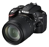 Nikon D3200 SLR-Digitalkamera (24 Megapixel, 7,4 cm (2,9 Zoll) Display, Live View, Full-HD) Kit inkl. AF-S DX 18-105 VR Objektiv schwarz