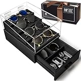 Präsentieren Sie Ihre Sonnenbrille mit Premium-Sonnenbrillen-Organisator - Sonnenbrillen Lagerung und Display-Ständer für mehrere Gläser - einzigartiges Geburtstagsgeschenk