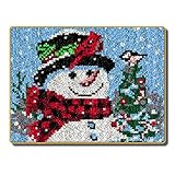 YOOTOM Knüpfteppich Zum Selber knüpfen, Knüpfsets Latch Hook Kit Selbst Knüpfen Set für Kinder und Erwachsene, Farbmuster vorbedruckt，52x38cm